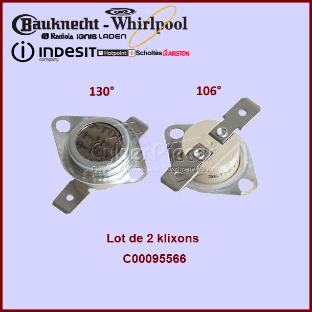 Kit de 2 thermostats 106-130°C Indesit C00095566