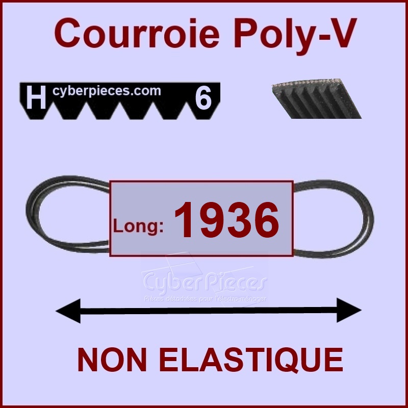 Courroie 1936H6 non élastique