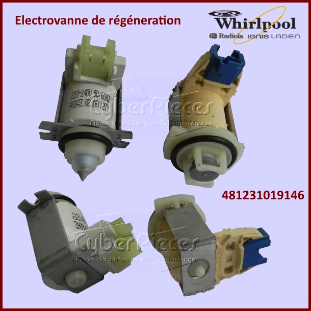 Kit électrovanne de régénération Whirlpool 481231019146