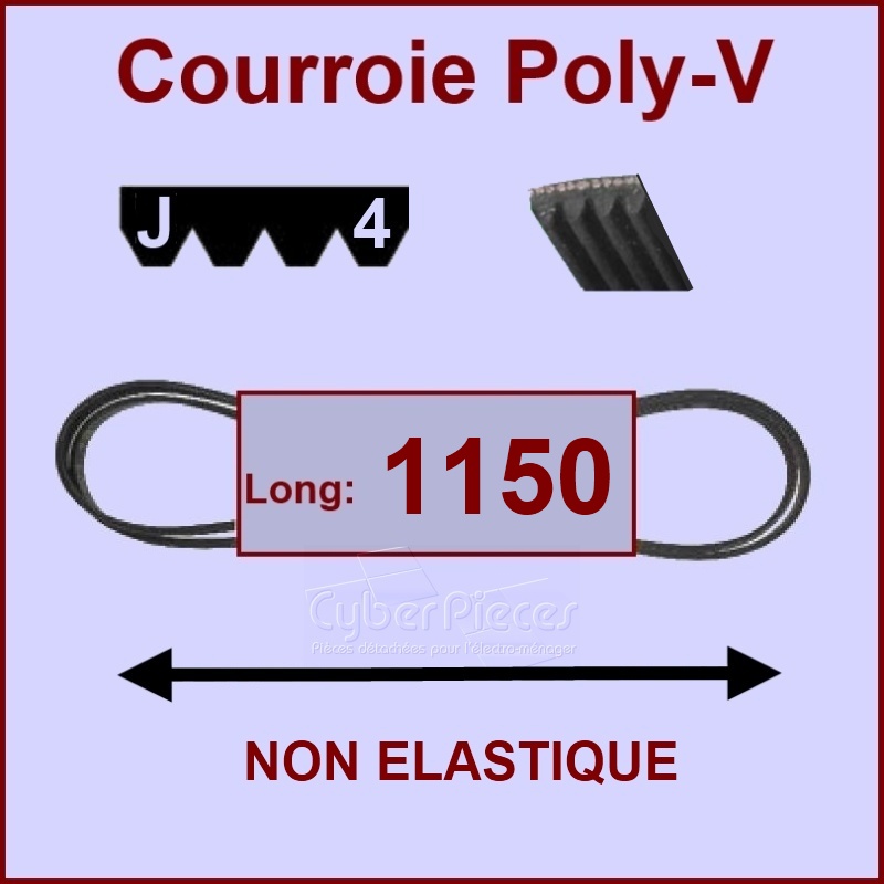 Courroie 1150J4 non élastique