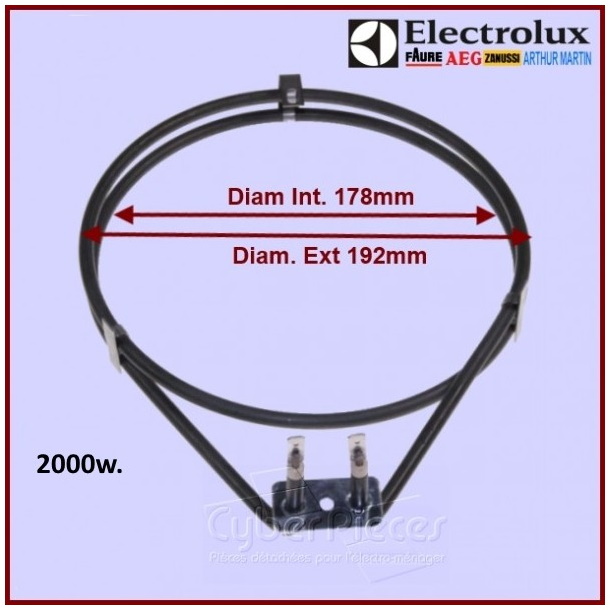 Résistance Circulaire 2000W Electrolux 3970128058