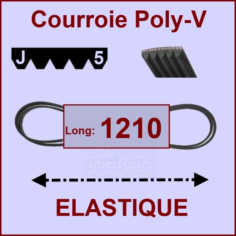 Courroie 1210J5 - EL- élastique