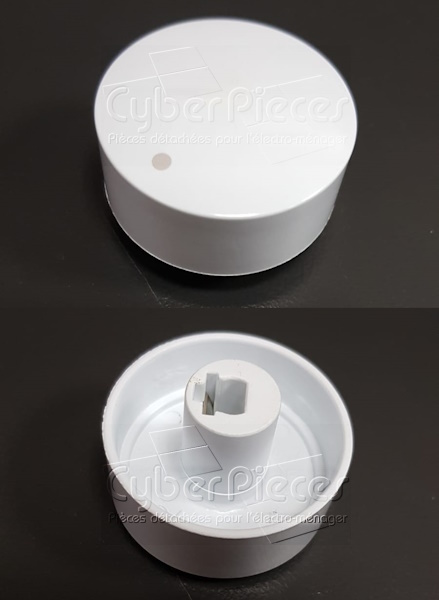 Bouton blanc Indesit C00144061