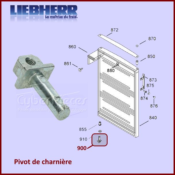Gond charniere de porte Liebherr 7042906