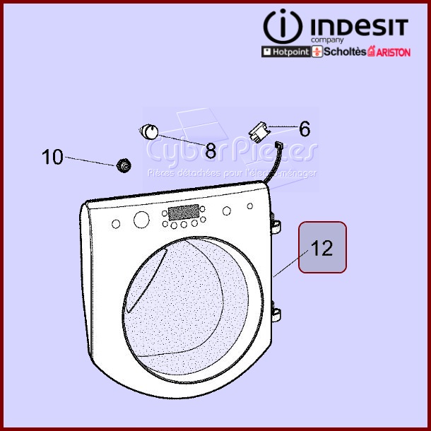 Hublot Complet Indesit C00291738