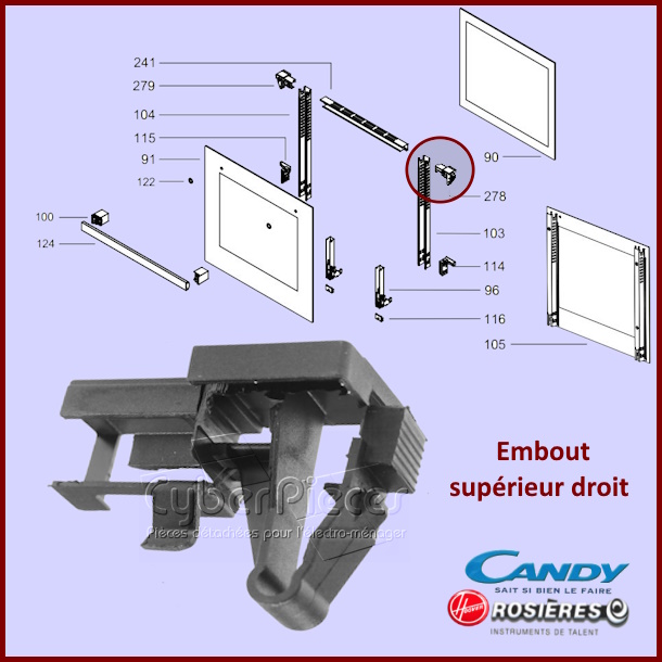 Embout supérieur droit SIMFER H2025320080