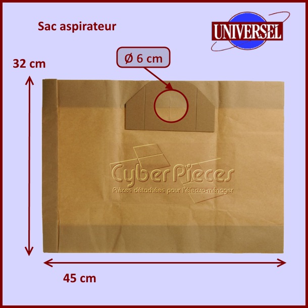 Sacs en papier Rowenta 5517 (Pochette de 3) - Pièces aspirateur