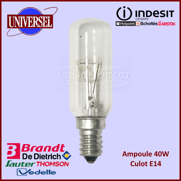 Ampoule 40W - E14 - 230-240V - 86mm - Ø25mm