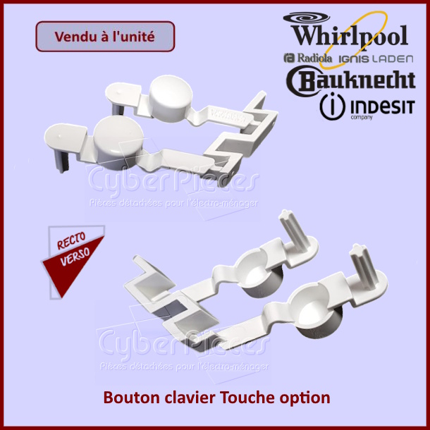 Bouton clavier Whirlpool 481241029504