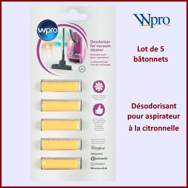 Désodorisant pour aspirateur à la citronnelle