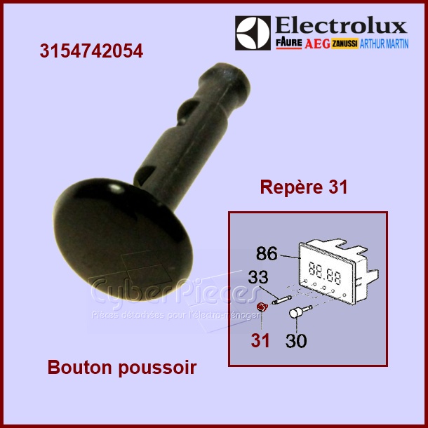 Bouton poussoir noir 3154742054