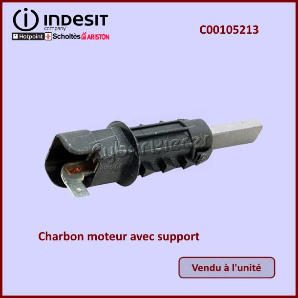Charbon moteur avec support 9,5x4mm Indesit C00105213