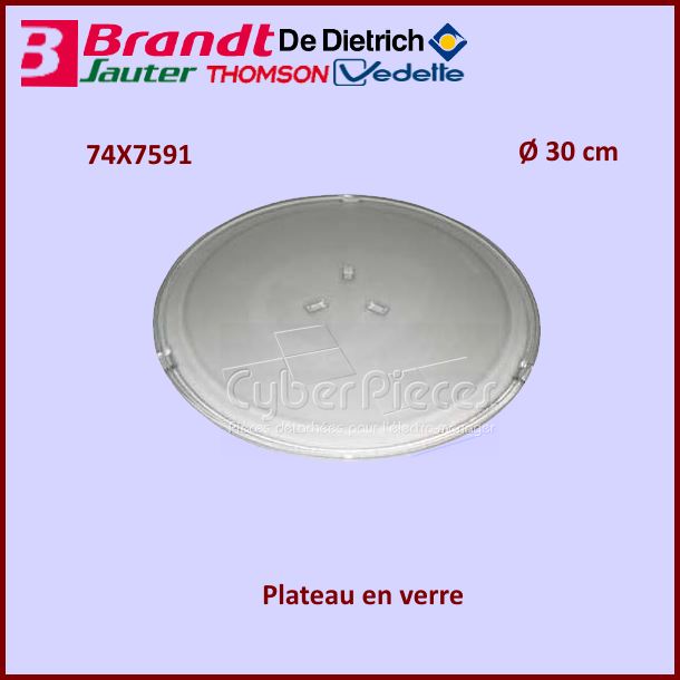 Plateau en verre 300mm Brandt 74X7591