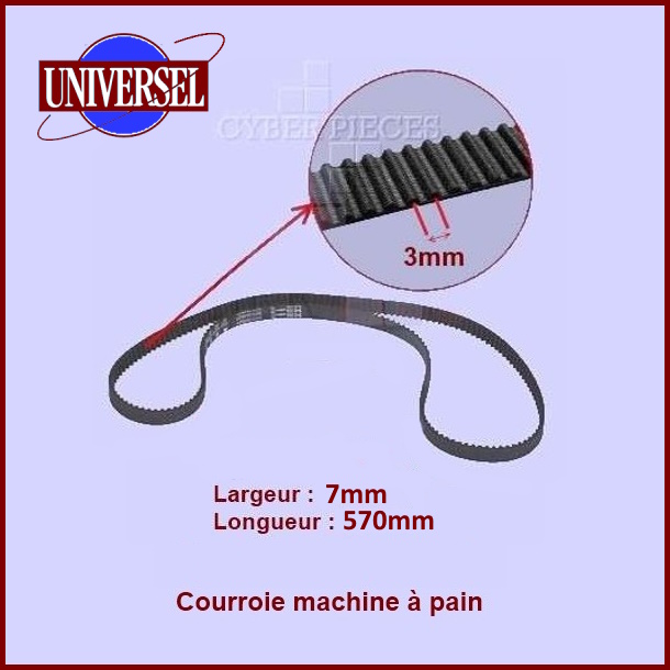 Courroie 570mm machine à pain 500592424