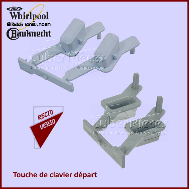 Touche de clavier départ (droite) Whirlpool 481071425341