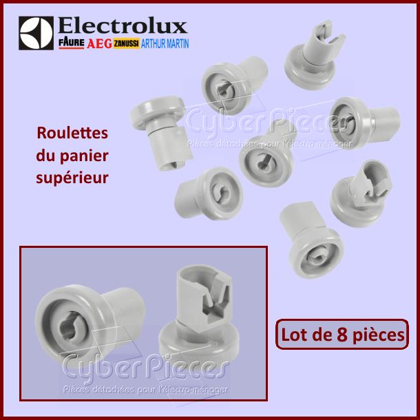 Jeu de 8 roulettes supérieures grises Electrolux 50286967000