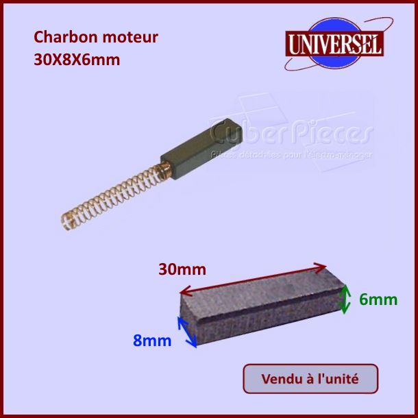 Charbon moteur 30x8x6mm