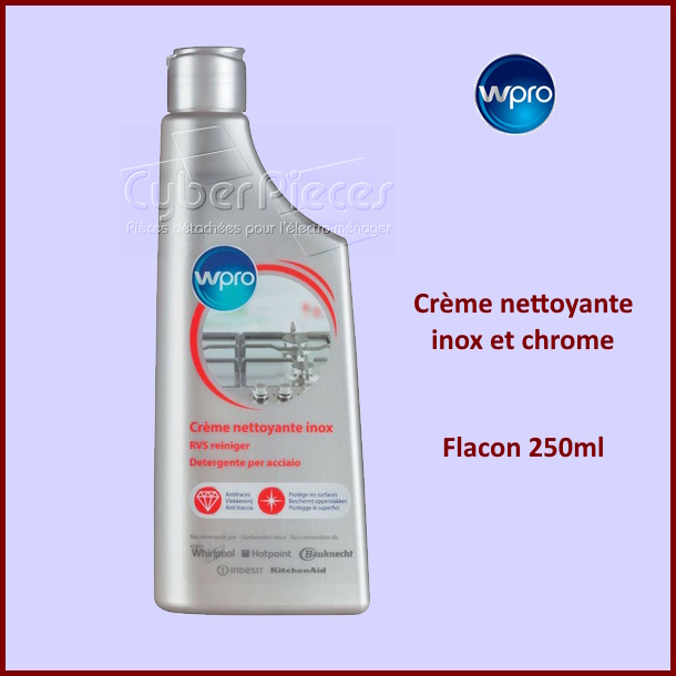 Crème nettoyante inox et chrome