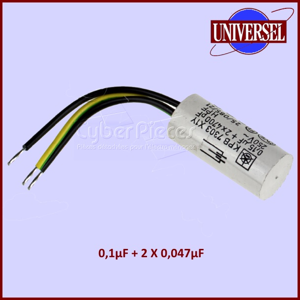 Antiparasite 0,1µf+2X0,0047µf  / 250V