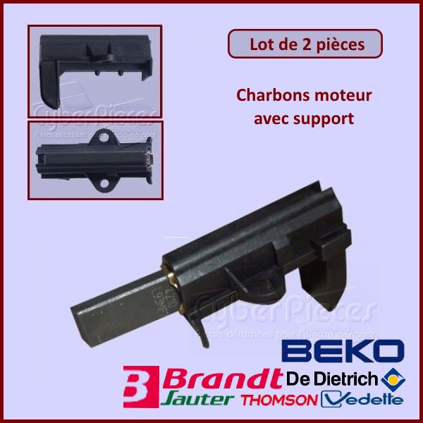 Charbon moteur avec support 25x12,5x5mm