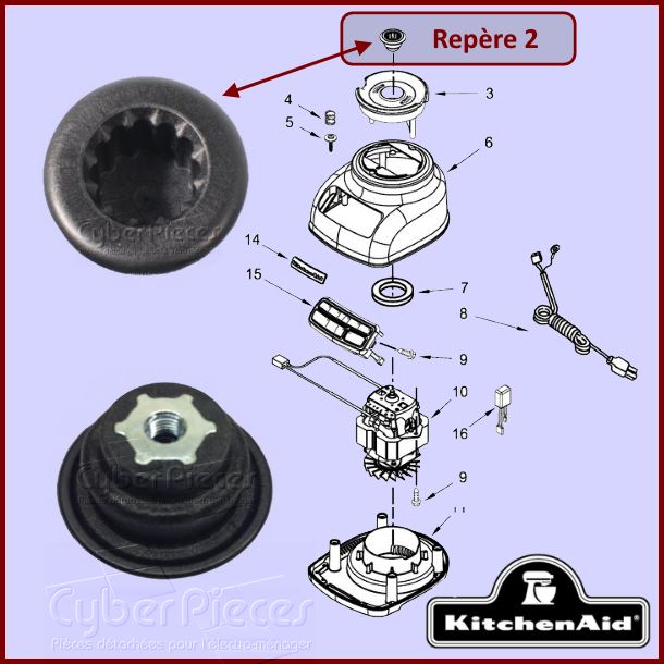 Coupleur Blender Kitchenaid W10279256