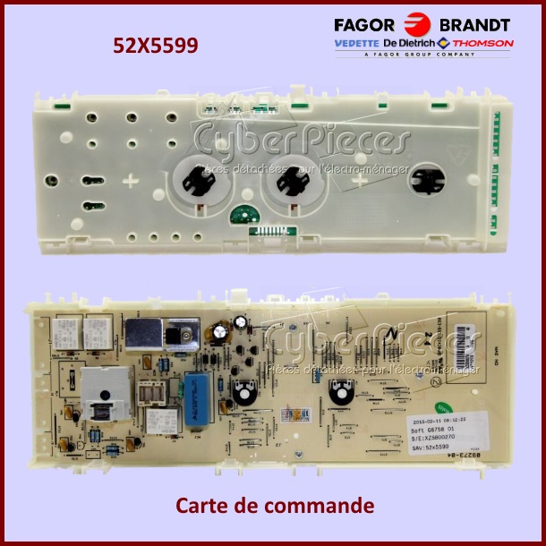 Carte de commande Brandt 52X5599 -  Pièces machine à laver