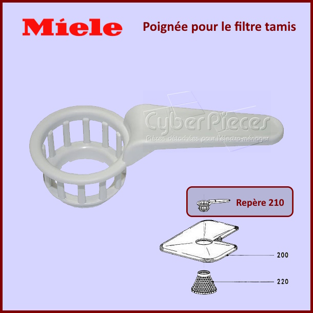 PoignÃ©e (210) pour le filtre 3990150 - PiÃ¨ces lave-vaisselle