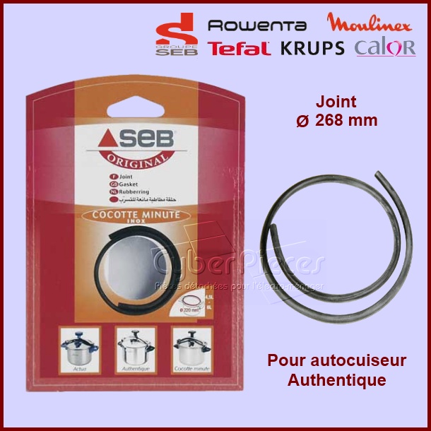 Joint de Cocotte Ø268 mm Authentique SEB 790138 - Pièces robots mén...