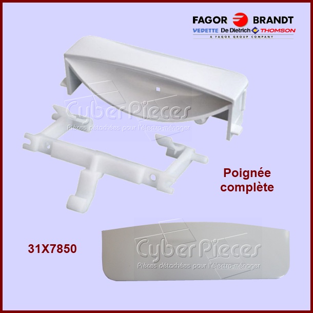 Poignée blanche avec ressort Brandt 31X7850