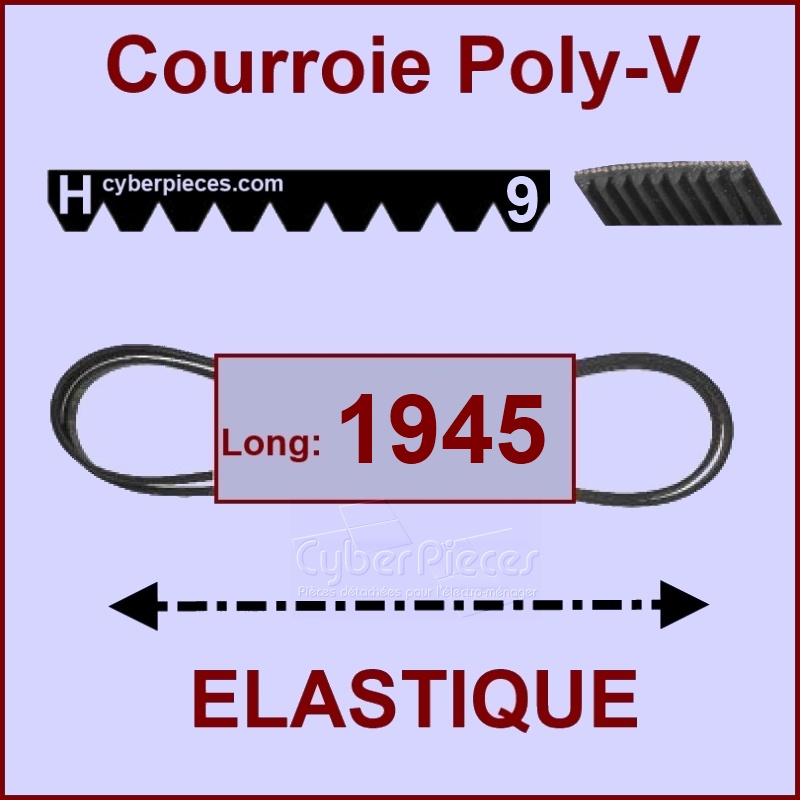 Courroie 1945H8 - 1945H9 EL - élastique