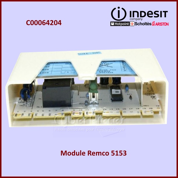 Carte électronique Remco 5153 Indesit C00064204 -  Pièces machine à...