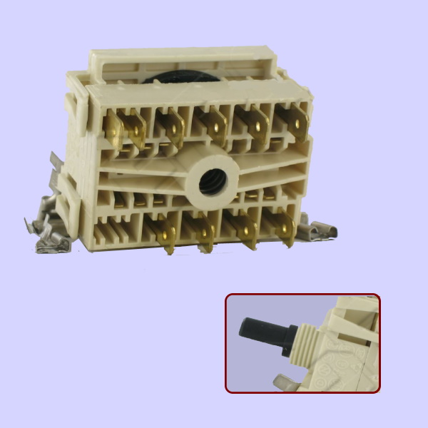 Commutateur Ego 10 cosses axe court 7 bornes