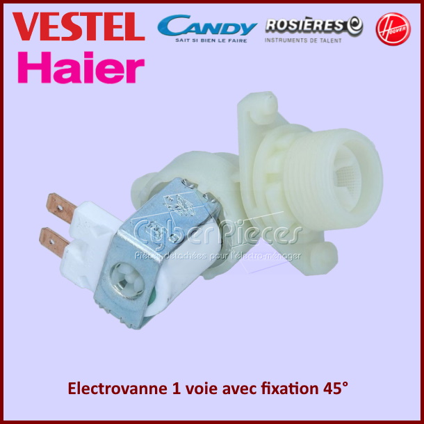Electrovanne 1 voie fixation 45°