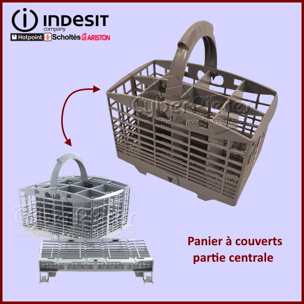 Panier à couverts central Indesit C00096055