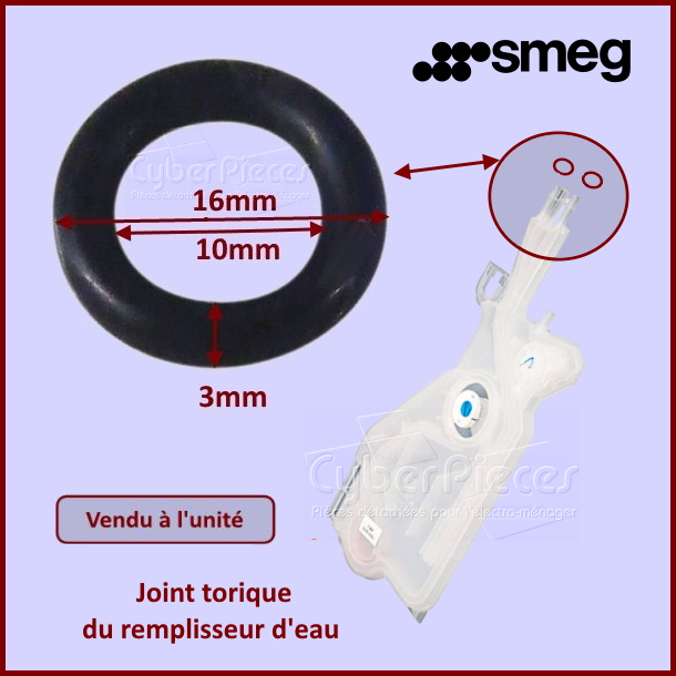 Joint torique remplisseur d'eau Smeg 754131307