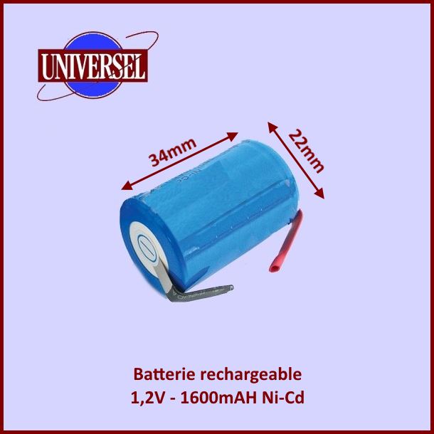 Batterie rechargeable 1,2V 2200mAH à souder