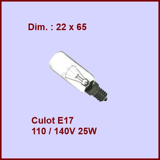 Ampoule Tube E17 110v/140v 25w
