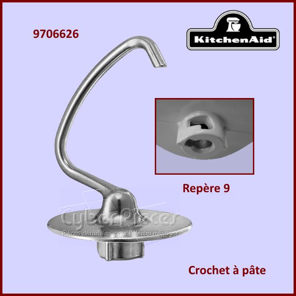 Crochet à pâte aluminium K45BDH Kitchenaid 9706626