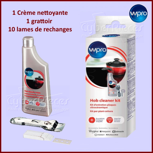Kit de nettoyage vitrocéramique WPRO 484000008418