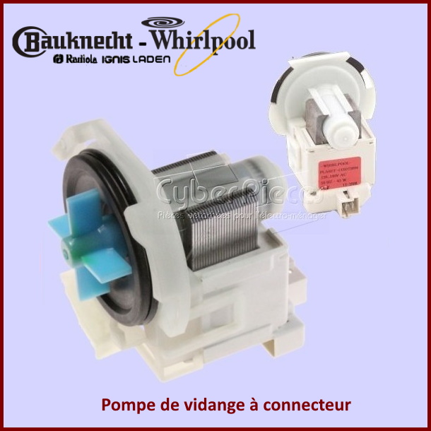 Pompe de vidange à connecteur Whirlpool  481236018558
