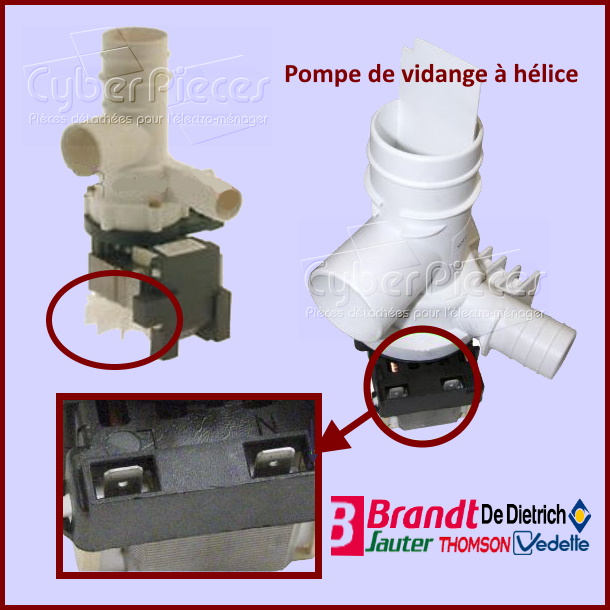 Pompe de vidange à hélice Brandt L71A000A1
