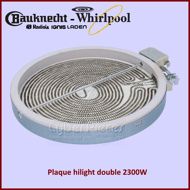 Plaque radiant 210mm - 2300W Whirlpool 481225998359