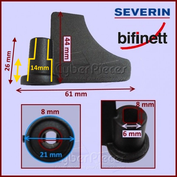 Bras Pétrisseur pour machine à pain BM3986 - Severin 2356048