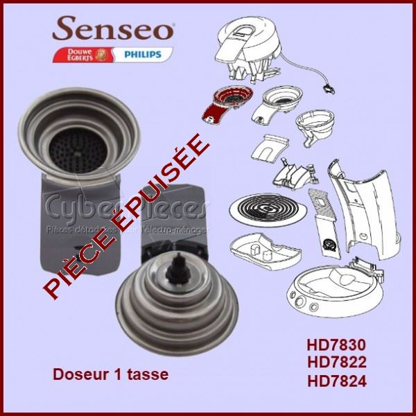 Support de filtre 1 tasse gris Senseo - 422225939230