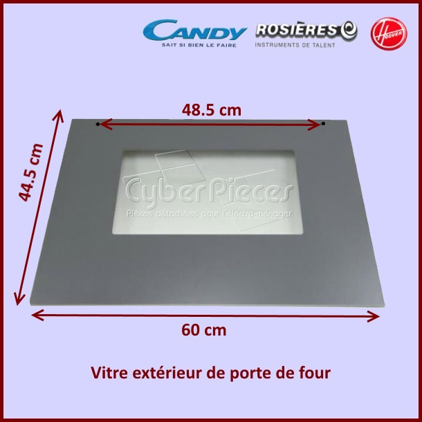 Vitre extérieur de four Candy 42390246 - Pièces four