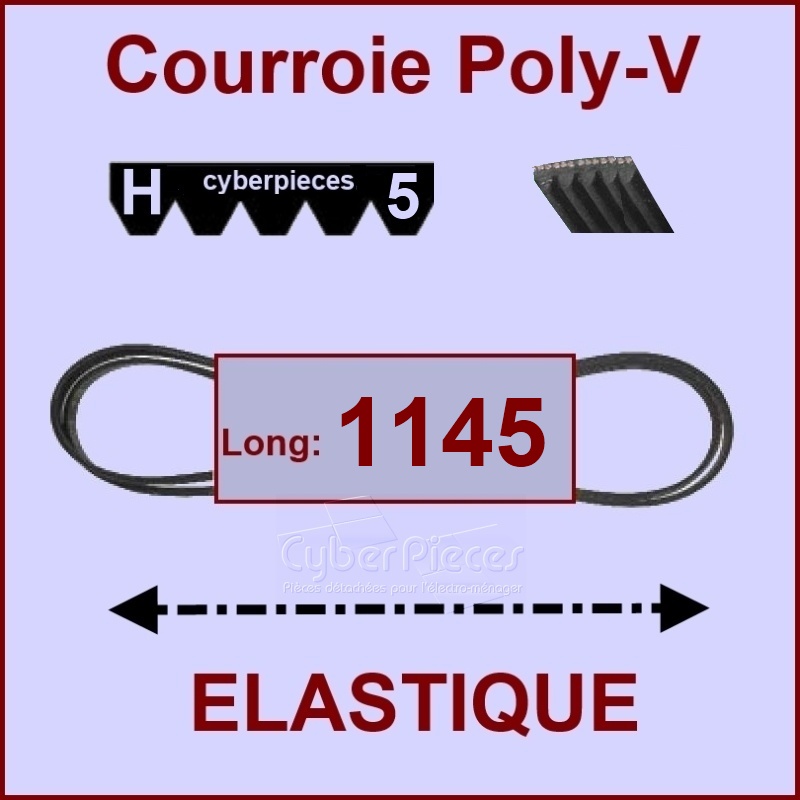 Courroie 1145H5 - EL- élastique