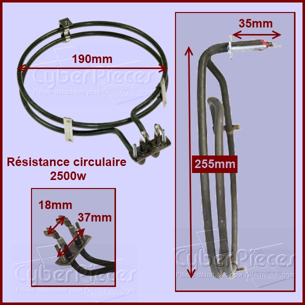 Résistance circulaire 2400w