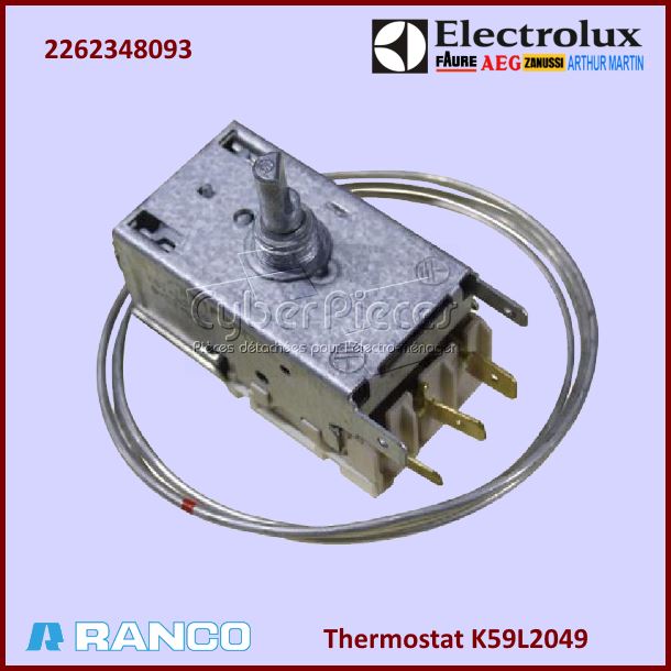 Thermostat K59L2049 Electrolux 2262348093 - Pièces réfrigérateur & ...