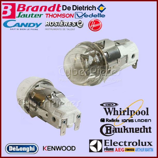 Ensemble Eclairage avec ampoule 15W pour four multi-marques