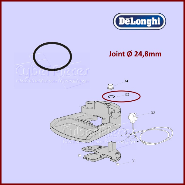 Joint Ø 24,8mm Delonghi 5313214431